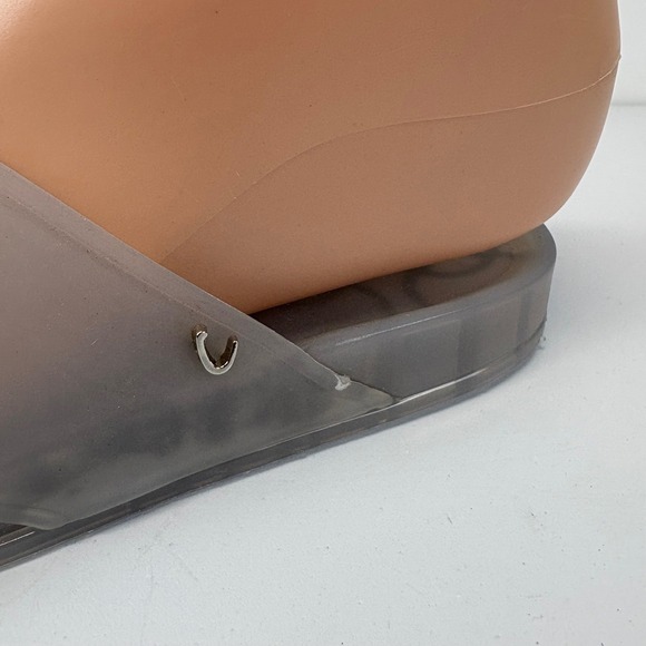 Circus by Sam Edelman Jaylee Womens Size 5M Silver Jelly Crisscross Pool Slides - Picture 2 of 6